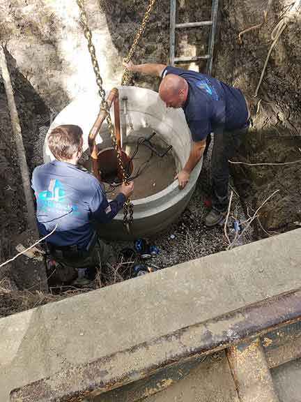 a flood control system installation in chicagoland.