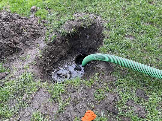 a septic tank pumping service.