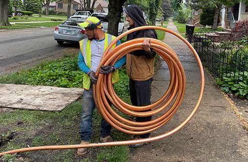 main water line replacement service.