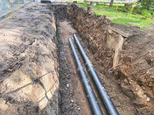 a home with sewer line issues.