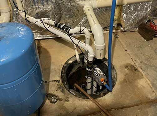 sump pump installation