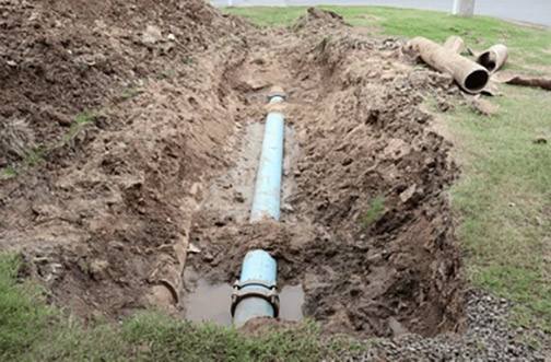 a sewer line that is failing